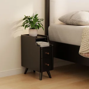 Small Nightstand Solid Wood Walnut Bedroom