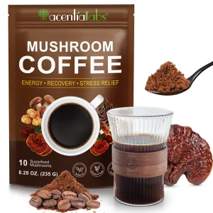 ACENTIALLABS Organic Mushroom Coffee Extract Powder 10 Superfood 235g Mushroom Coffee with Energy Recovery Stress Relief