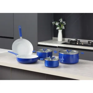 No PFAS Ceramic Cookware Sets, Space-saving Stackable Storage, Chef Grade Skillet