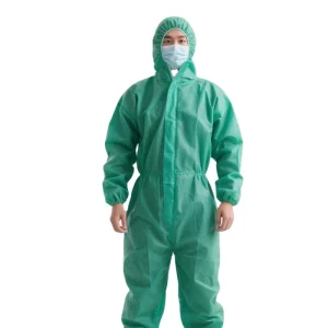 SS Material Disposable Anti-static Waterproof Protective Clothing Full Body Coverall Level C Protection for Food Factory Mining