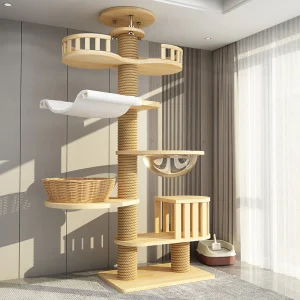 Solid Wood Cat Tree