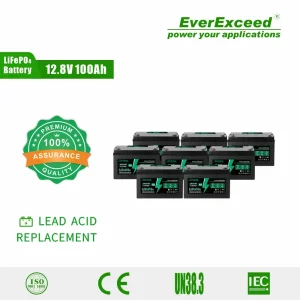 بطارية جولف كار 12.8V LiFePO4 100ah بطارية ليثيوم للقوارب البحرية والتخييم واليخوت والسيارات والقوارب الكهربائية