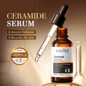Private Labels SADOER Ceramide Moisturizing Revitalize Facial Serum Essence Face Skincare Repairing Dryness and Rough Skin