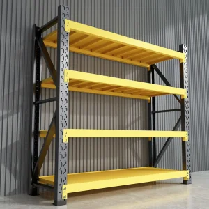 Industrial Metal Shelving Garages Warehouses Medium Duty Boltless Rack 4Layer Storage Steel Shelves Carton Corrosion Protection