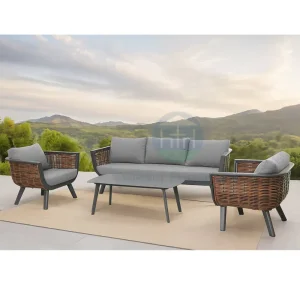 Wholesale Customization Patio Furniture Wicker Outdoor Garden Furniture Outdoor Aluminum Customizable Sectional Sofa