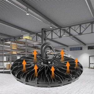 Foco de iluminación de área para almacén industrial comercial, taller, fábrica, granero, garaje, luces LED de alta bahía