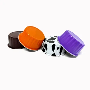 5oz Mini Aluminium Foil Baking Cups with Lids Creme Brulee Cupcake Liners Disposable Aluminum Dessert Packing Container