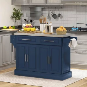 Ilha de Cozinha de Aço Inoxidável