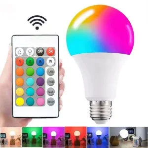 RGBW Dimmable 5W 10W 15W LED Color Changing Light Bulb Remote Control Smart RGB Bulb with E26/E27/B22 Base Memory Function