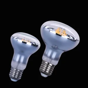 Half Silver Mirror E27 Special Shape R63 R50 LED Filament Bulb