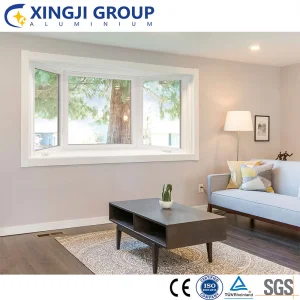 Modern Design Soundproof Windows Tempered Glass Aluminum Bay Window