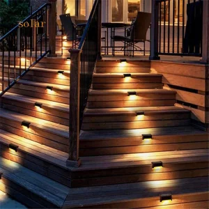 Passage Color Changing Led Outdoor Recessed Step Light Corner Lamp Ip65 Waterproof Solar Staircase Stair Light