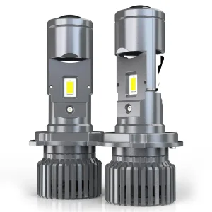 Motorcycle Car Accessories LED Projector Lens H4 Mini LED Lens Gt4 6000K 80W Headlamp