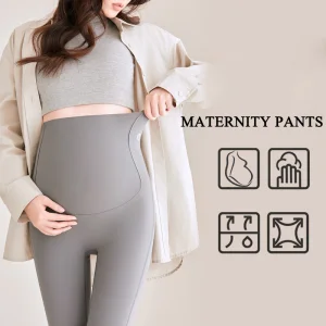 Wholesale High Waist Comfort Maternity Wear Support Pants Leggings Women's Slimming Pregnancy Trousers