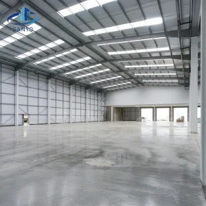 Prefabricated Metal Building for Industrial Storage with Large Span and Skylight | Foshan Ganyo Steel Structure
