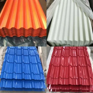 Corrugated Metal Sheets Prepainted Galvalume Steel PPGL PVDF PE Paint