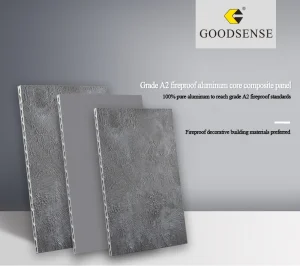 Exterior Decoration Board (A2) Aluminum Core Composite Panel 4mm Curtain Wall Panel for Wall Cladding PVDF Coating High Quality Fireproof Fire Retardant