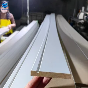 Wear Resistant Baseboard Moulding Crown Flat Trim Wood Decorative Ceiling Mouldings White Primed Wooden Crown Moulding Solid Wood and MDF Cornice Molding