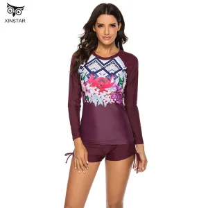 Women Bikini Two Piece Swimsuit Fashion Summer Snack Print Swimsuit Push up Filled Bra Ruffles Swimwear Beachwear