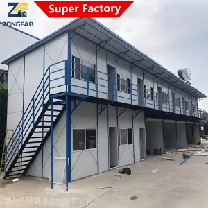 Portable Sandwich Panel House with Steel Frame for Temporary Camps and Worker Housing