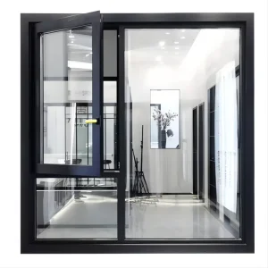 Double Glazed Hollow Glass Tilt and Turn Awning Casement Window with Flyscreen