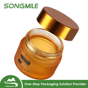 Manufacturer Customization 30g 50g Cosmetic Container Facewash Lotion Cream Jar Acrylic Double Wall with Gold Aluminum Lids Caps