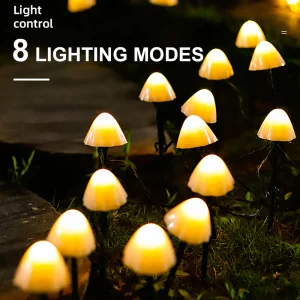 Outdoor Solar Garden Light LED Mushroom