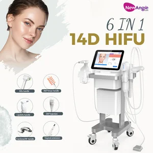 Newangie 6 In 1 14D HIFU 2024 Non-Invasive Face Lift Skin Tightening Vaginal Tightening Smas Facial Treatment HIFU Machine