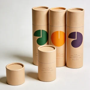 Cylinder Cosmetic Essential Oils Bottle Cardboard Packaging