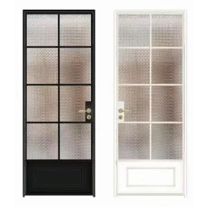 French Retro Aluminum Alloy Curved Door