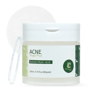 Dermatologist Recommended Oil-Free Cotton Compressed Facial Mask Acne Control Pads Tea Tree Oil Salicylic Acid Anti-Inflammatory