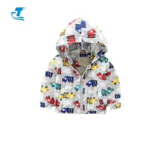 Chaquetas con capucha impresas de dibujos animados para niños
