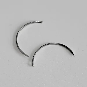 Medical Stainless Steel Disposable Sterile Surgical Eyed Suture Needles - 2-Piece Procedure Pack