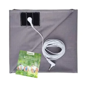 White Grounding Sheet with Grounding Cord, Grounding Sheets with Organic Cotton Conductive Silver Fiber, Grounding Improve Sleep