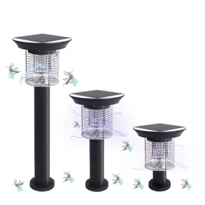 Electronic Anti-Mosquito Trap Zapper Solar Powered Mosquito Extermination Lamp Outdoor Waterproof