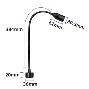 Luz de trabajo industrial con base magnética de cuello flexible