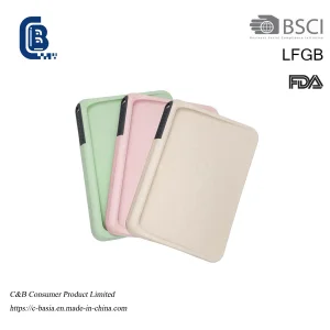 Wheat Straw Plastic Cutting Board & Knife Set