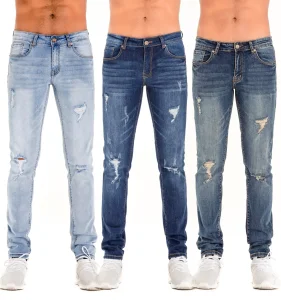 Custom Destroyed Denim Jeans Ripped Skinny Jeans