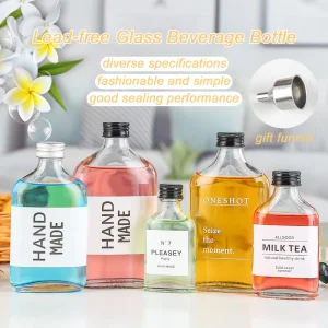 Wholesale Mini Miniature 50ml 100ml 200ml 250ml 350ml 500ml Spirit Liquor Juice Wine Glass Bottle for Whisky Vodka