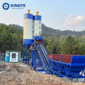 Manufacturer Efficient Hzs90 Portable Compact Cement Concrete Batching Plant