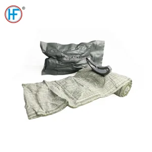 Mdr CE Approved Sterile Disposable Packaging Green Military Style Emergency Bandage 10/15cm X4m Israeli Bandage