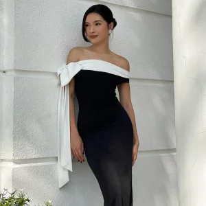 Minimalism Off Shoulder Dress