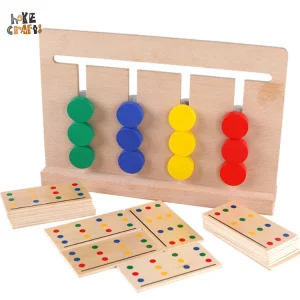 Wholesale Wooden Montessori Toys Kids Educational Toy Color Sorting Matching Puzzle Toys Four Color Board Game