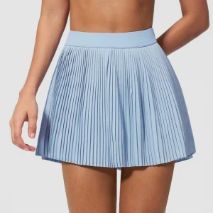 Falda de tenis acampanada A-Line para mujer con pantalones cortos incorporados, ropa de gimnasio transpirable, ropa deportiva para correr, golf, entrenamiento