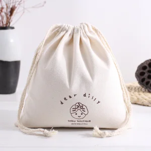 Bolsa de algodón con cordón para almacenamiento de muselina, bolsa personalizada para empacar zapatos