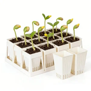 Eco Friendly Square Plastic Seeding Pot Garden Seed Starting with Tray