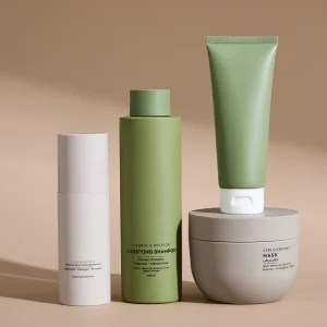 Luxury Cream Hair Oil HDPE PET Packaging Bottle Set