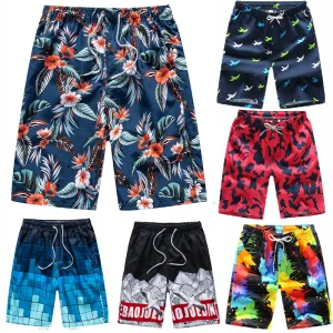 Calças de Praia de Secagem Rápida Masculinas Tamanho 5/4 Shorts Casuais Grandes