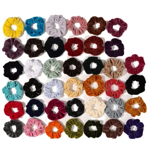 Wholesale Custom Velvet Scrunchie Hair Tie Korean Style Hair Accessories for Women Beautiful Hairbands