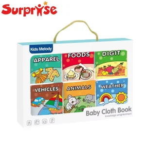 Newborn Baby Cloth Books Soft Animal Style Infant Learning Educational Toys Cute Fabric Books with Baby Teether